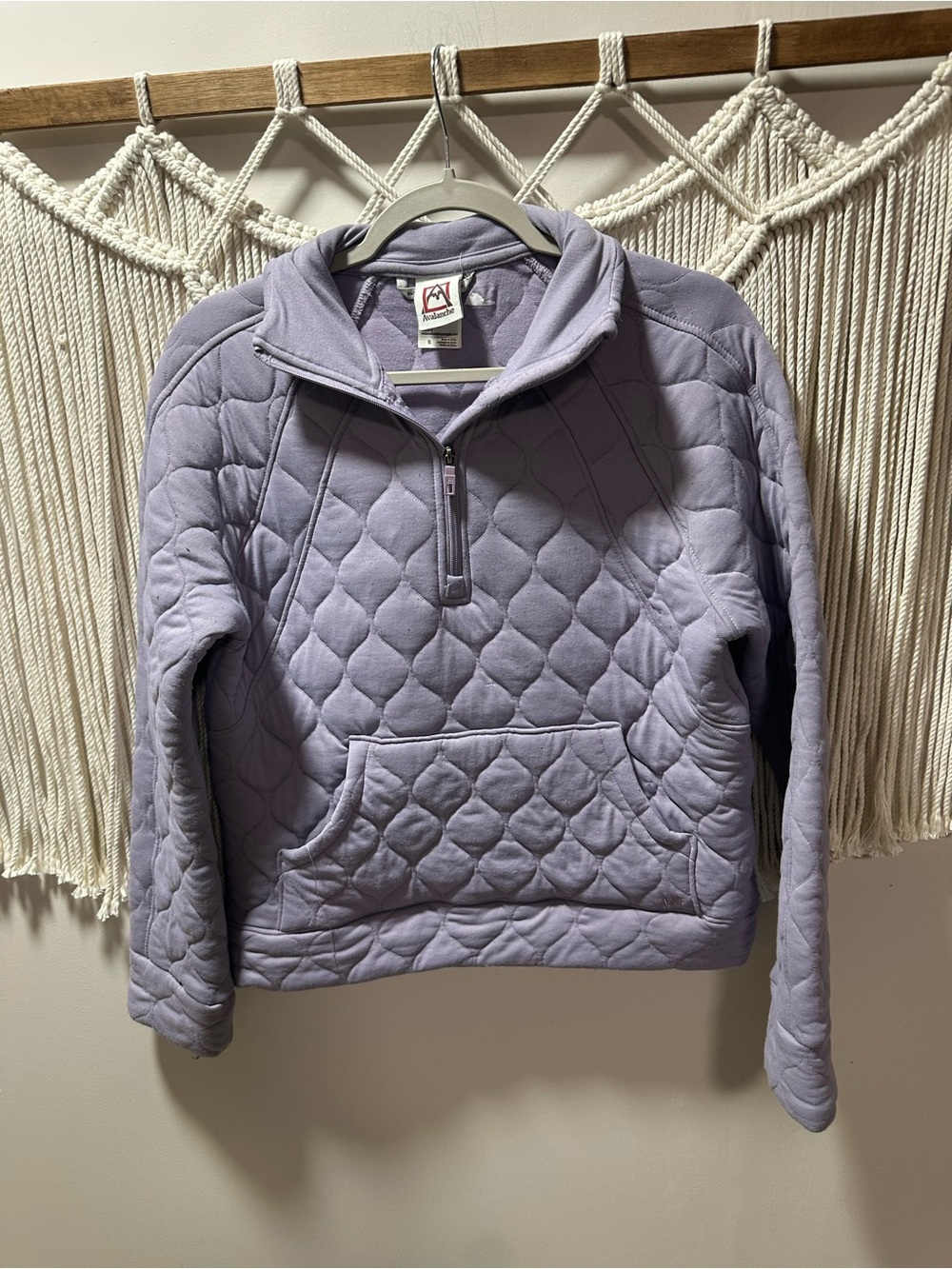 Avalanche Quilted Half-Zip Pullover in Light Lavender